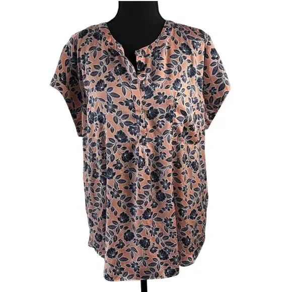 Liz Claiborne Short Sleeve Vibrant Tunic Style Top 2XL - Picture 1 of 10